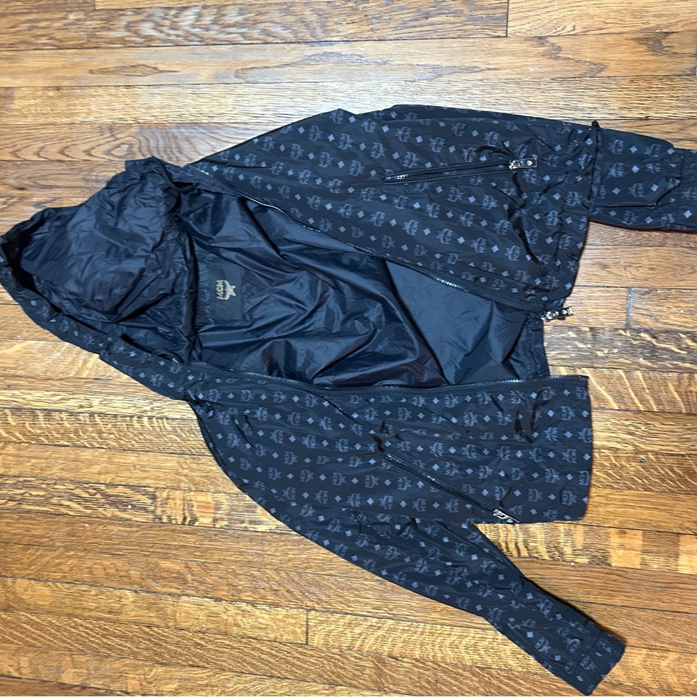 MCM Black Windbreaker with silver Logo